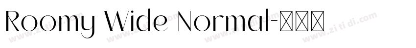 Roomy Wide Normal字体转换